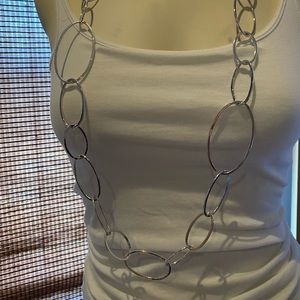 Long Silver Link Chain